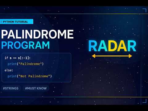 Palindrome Program in Python | Check if a Number or String Reads the Same Backwards | Allin1