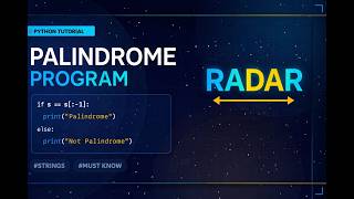 Palindrome Program in Python | Check if a Number or String Reads the Same Backwards | Allin1