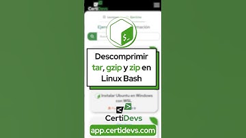 Descomprimir archivos con tar, gzip y zip en Linuz Bash comandos terminal Ubuntu consola