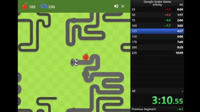 I Beat The Google Snake Speed-Run WORLD RECORD (Twin Mode, Small