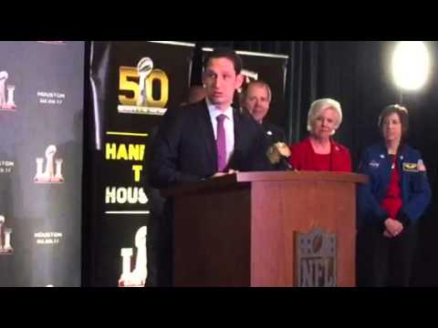 Jed York, Daniel Lurie, Keith Bruce At Super Bowl Handoff #SB50