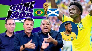 VINICIUS JR BRILHA, NEYMAR JOGA, BRASIL ATROPELA A ESCÓCIA E AVANÇA EM 1º NA COPA! | CANELADA