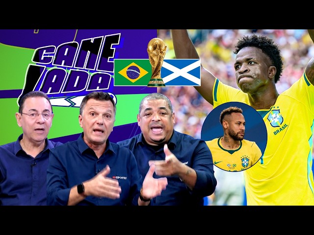 VINICIUS JR BRILHA, NEYMAR JOGA, BRASIL ATROPELA A ESCÓCIA E AVANÇA EM 1º NA COPA! | CANELADA