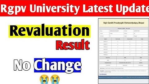 No change in result 😭// rgpv result update 2023