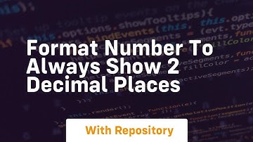 format number to always show 2 decimal places