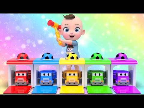 <strong>Learn</strong> Colors with Bus Toys! | Finger Family Nursery Rhymes &amp;<strong>amp</strong>; Kids Songs | Kindergarten