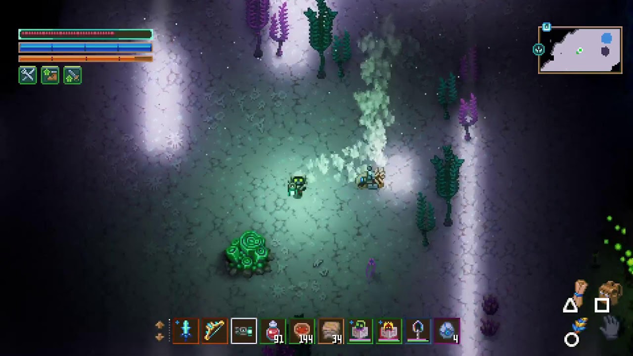 Core keeper urshliem boss ,only mining gear