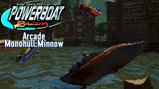 Xin Plays: VR 스포츠 파워보트 레이싱 (PS1): 파트 1: 아케이드: 모노헐: 미노우 screenshot 2