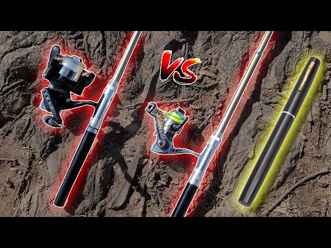 Testing 2 Spinning Pen Rod Winter Pond Fishing