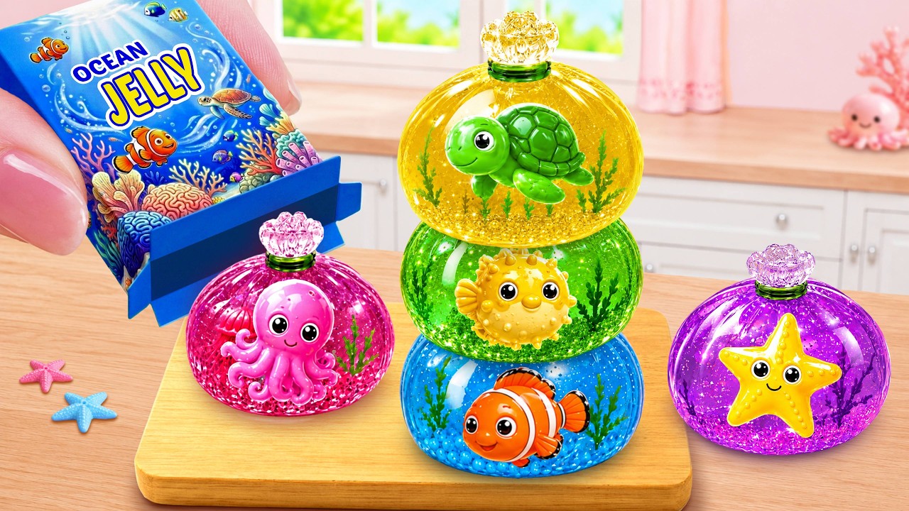 🪸 Squishy Dumpling Sea Animal Jelly 🫧🐚 Cute Ocean Dessert Ideas | Mina Sweet Baking