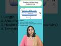 FACTORS AFFECTING ELECTRIC RESISTANCE #class10physics #class10icse #physicsmaam #viralshort