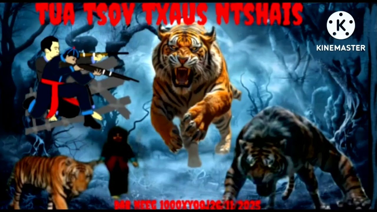 Двое братьев убили тигра, это было очень страшно.