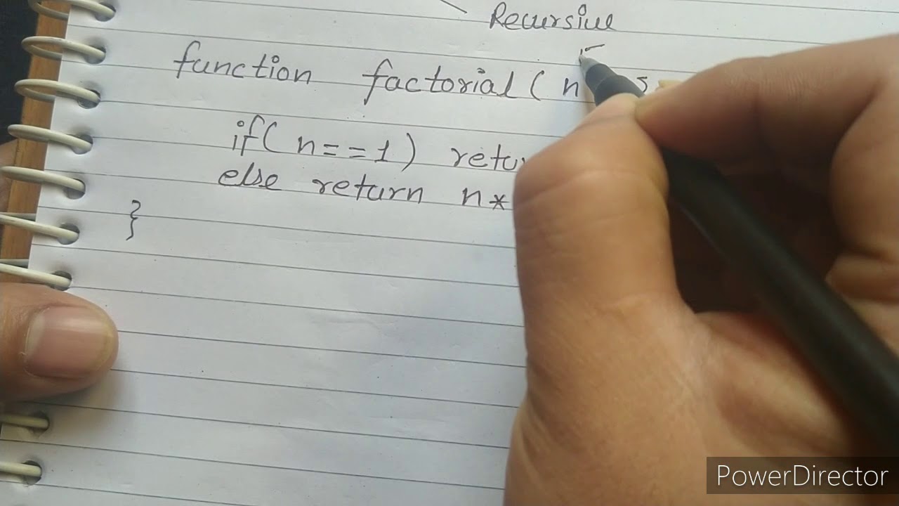 Find factorial of number using recursion - YouTube