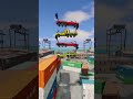 40 Buses + 100 Cars Tower = BIGGEST CRASH EVER 😱💥 BeamNG Drive Gone Crazy #Shorts