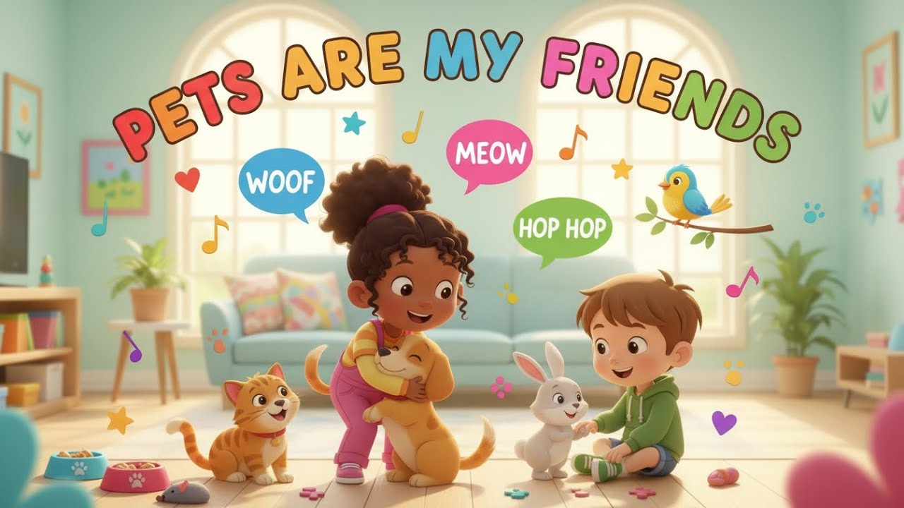 Pets Are My Friends | Kids Songs & Nursery Rhymes | Animal Sounds for Children