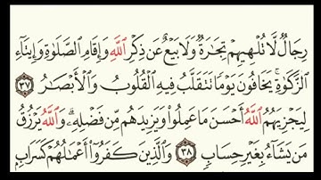 ماتيسر من سورة النور  35 - 38 للقارئ / سعد ضاحي الرويلي