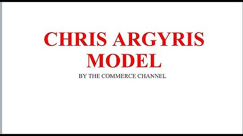 Chris Argyris Model || Business Management