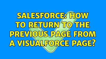 Salesforce: How to return to the previous page from a Visualforce page? (2 Solutions!!)