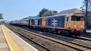 Choppers 20118,20132 pass dawlish warren with 47712 on the rear 25th June 2026 Choppers 20118,20132 pass dawlish warren with 47712 on the rear 25th June 2026