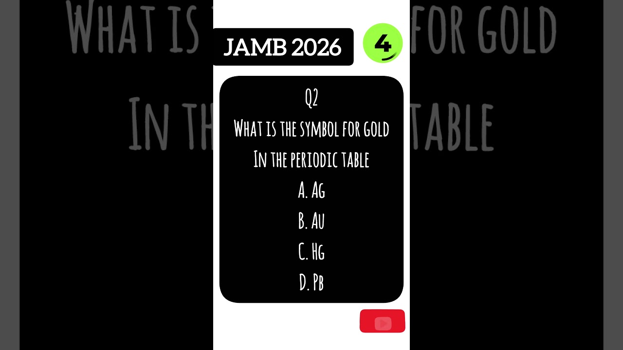 JAMB 2026 CHEMISTRY Likely Questions You Must Know