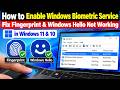 How to Enable Windows Biometric Service &amp; Fix Fingerprint &amp; Windows Hello Not Working in Windows