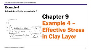 [Fall2020] Chapter 9 In Situ Stresses - Example 4: Effective Stress in Clay Layer