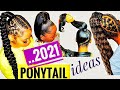 2021 Ponytail Hairstyles For Black Hair || Black Women Hairstyle Ideas (Series)