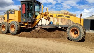 Liugong 4180d Motor Grader Spreading Mountain Gravel Making New Road | Best Road Build Machinery