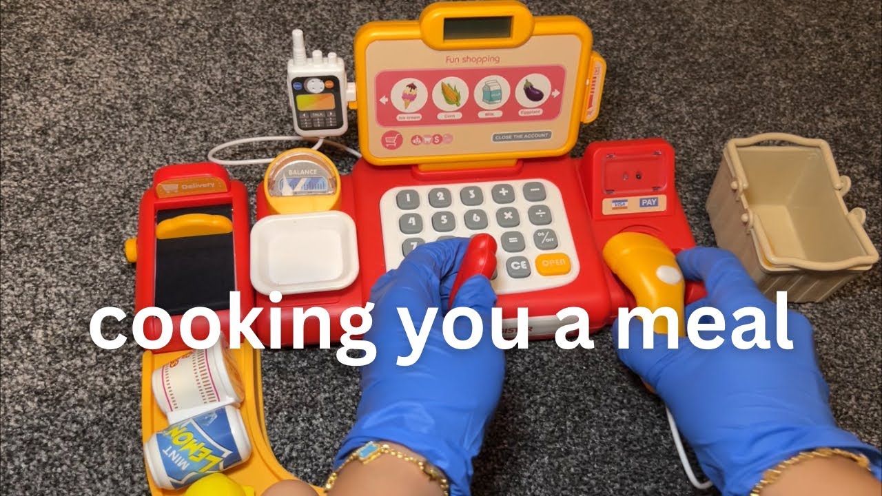 asmr pretend cooking you a meal (toys)