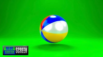 Inflatable Beach Ball Bouncing with Green Screen & Sound Effect | Royalty Free