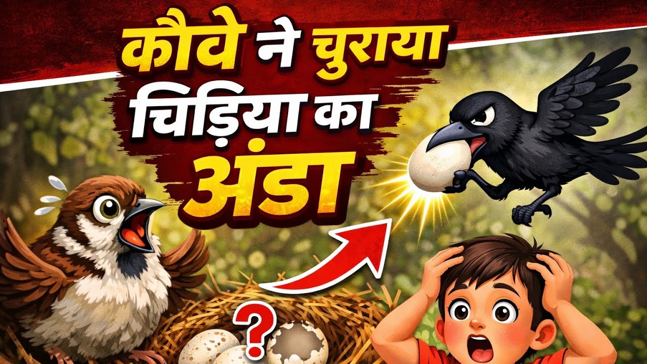  अंडे चुराने वाला कौवा|Anda churane wala kauwa😱| बच्चों की मज़ेदार कहानी | Cartoon Story 