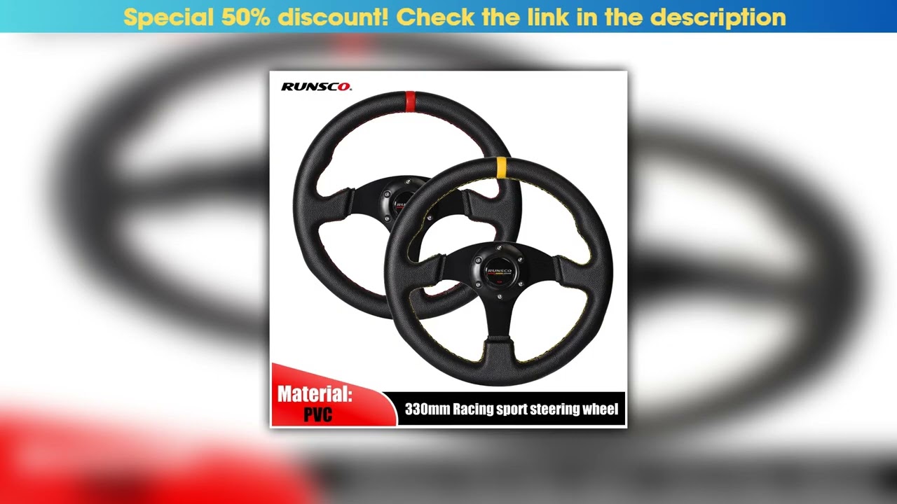 Limited 330mm/13 Inch Flat Steering Wheel Aluminium+PVC Drift Simulation Racing Game Steering Wheel