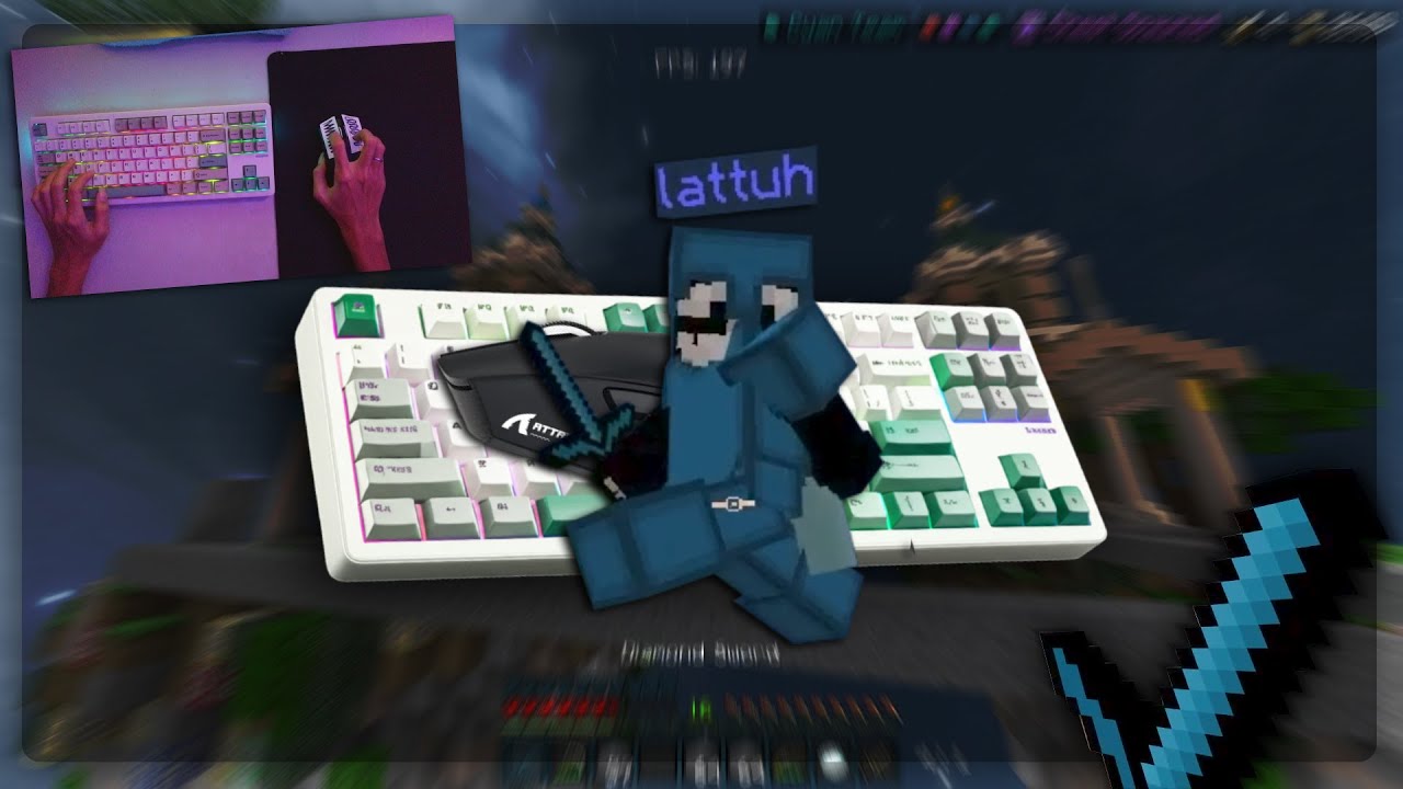 New Keyborad | Minecaft Skywars ASMR (Handcam)