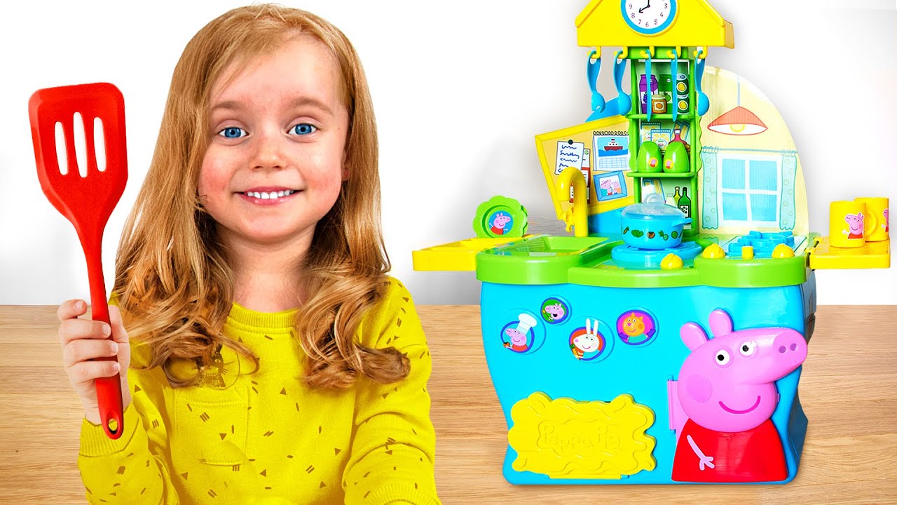 Gaby Rollenspielgeschichte mit Küchenspielzeug-Set | Verkleiden sich in Lustigen Kostümen