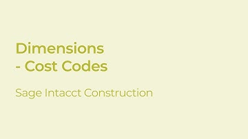 How to Create Cost Codes in Sage Intacct Construction