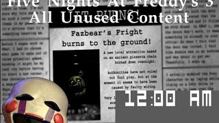 Five Nights At Freddys 3 All Unused Content @TheDrRHL