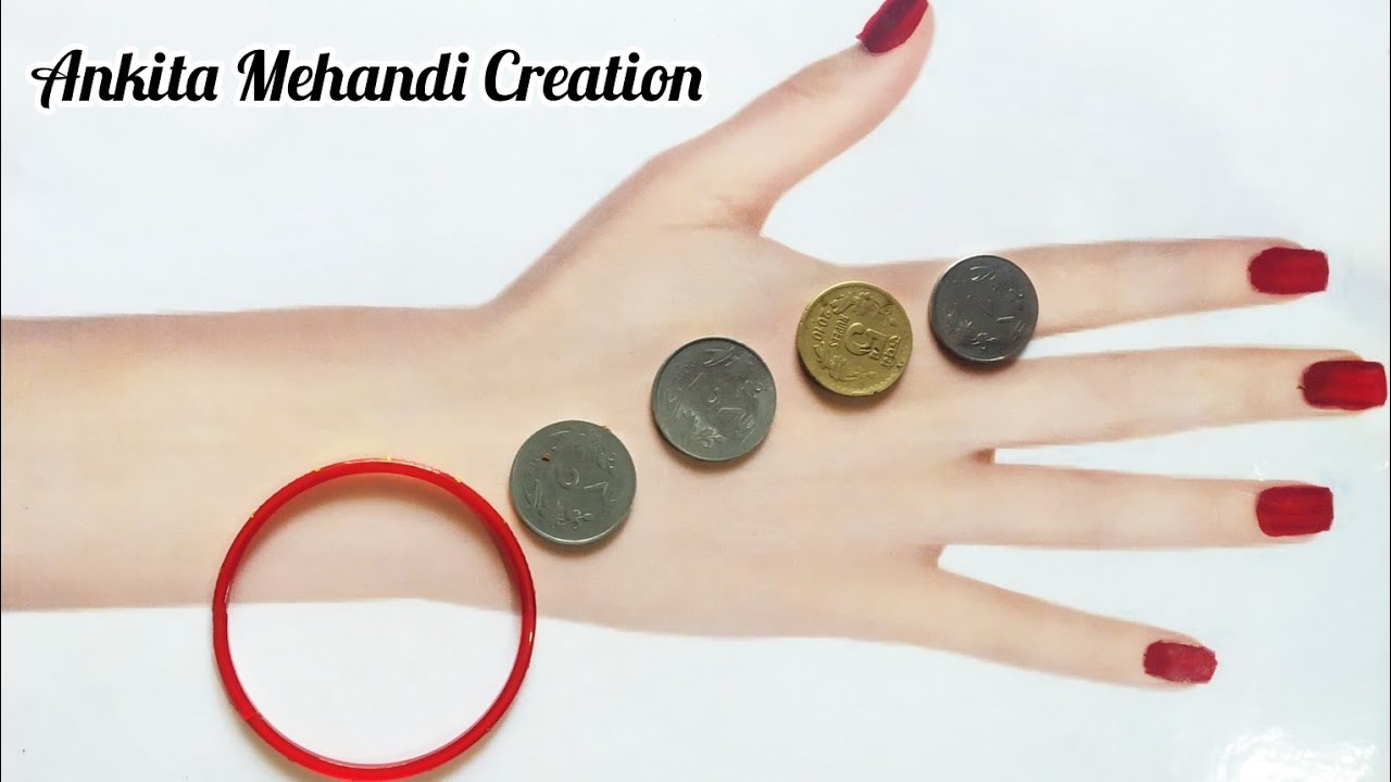 Very Easy Coins Mehandi Design Trick For Beginners |Simple Coins ...