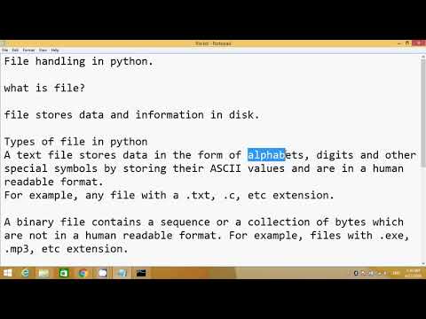 Only introduction of Text file and binary file