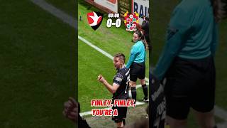 FINLEY YOU’RE A… Chant by Cheltenham Fans || Tranmere Player toys with home support