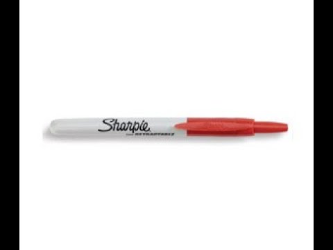 Sharpie PMFRTR Retractable Permanent Marker - Fine-Point, Red