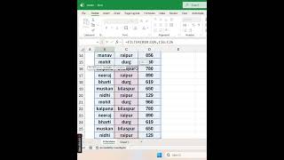 filter function In Excel Sheet #excel