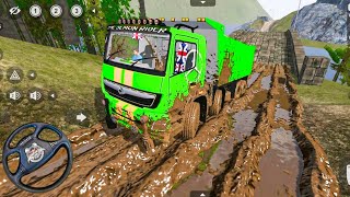HEAVY 12 WHEELS BHARAT BENZ TRUCK IN EXTREMELY OFF-ROAD | BUS SIMULATOR INDONESIA screenshot 1