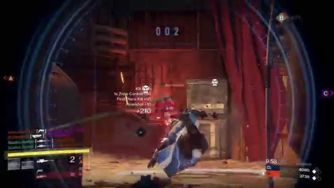 Destiny - collateral sniper shot: 3 bullets, 4 headshots