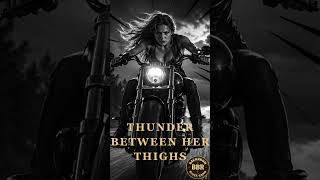 SHORT THUNDER BETWEEN HER THIGHS - a woman feeling the power, freedom & thrill of riding her Harley