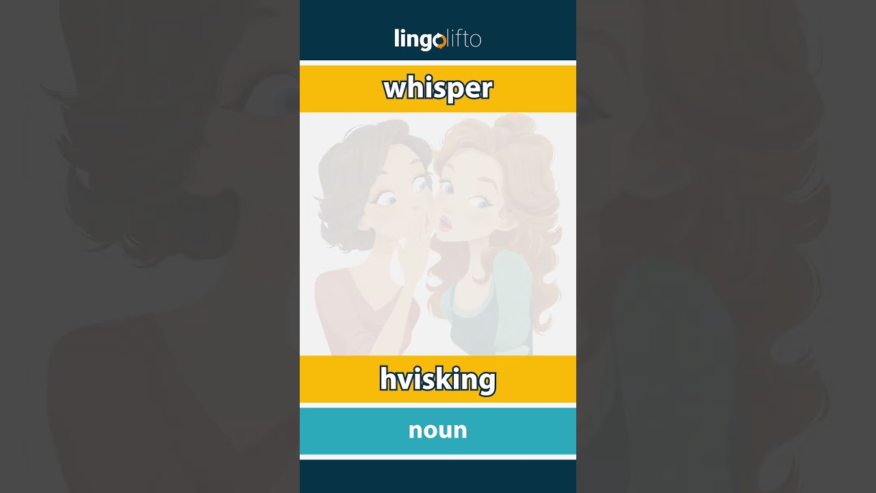 🇬🇧🇳🇴 whisper - hvisking : learn English : la oss lære engelsk : vocabulary builder