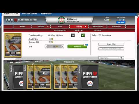 Fifa 12 Ultimate Team - How To Make Coins- Contracts