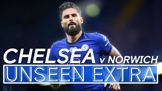 Hakim Ziyech Watches on as Giroud Scores Chelsea's Winner v Norwich! | Unseen Extra