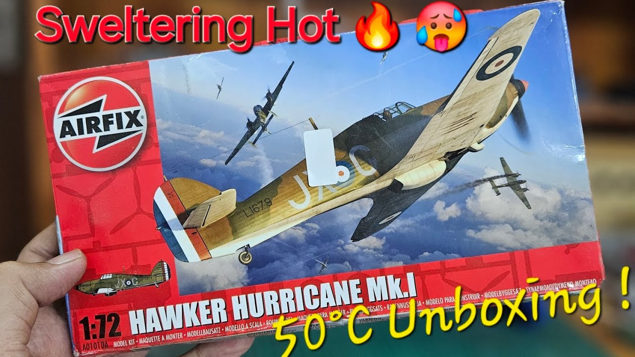 50°C  - Best time for an Unboxing || Airfix 1/72 Hawker Hirricane Mk.1D-Day group build 