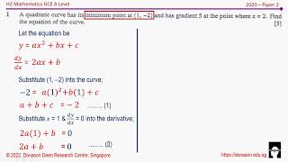 GCE A level 2020 H2 Maths Paper 2 Question 1| linear Equation screenshot 4