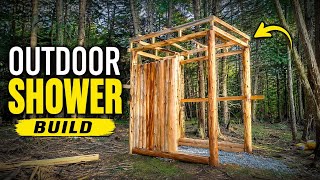 The Outdoor Shower Build Begins! 🚿 | Off-Grid Cabin Project